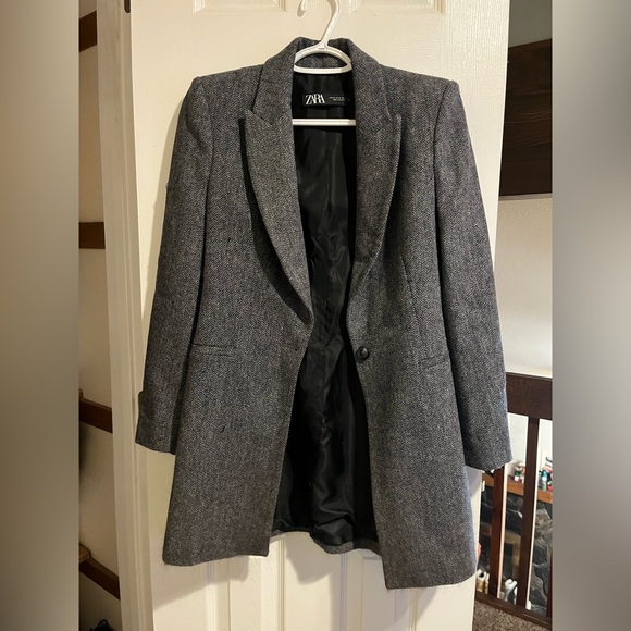Zara women’s wool pea coat - Picture 1 of 9